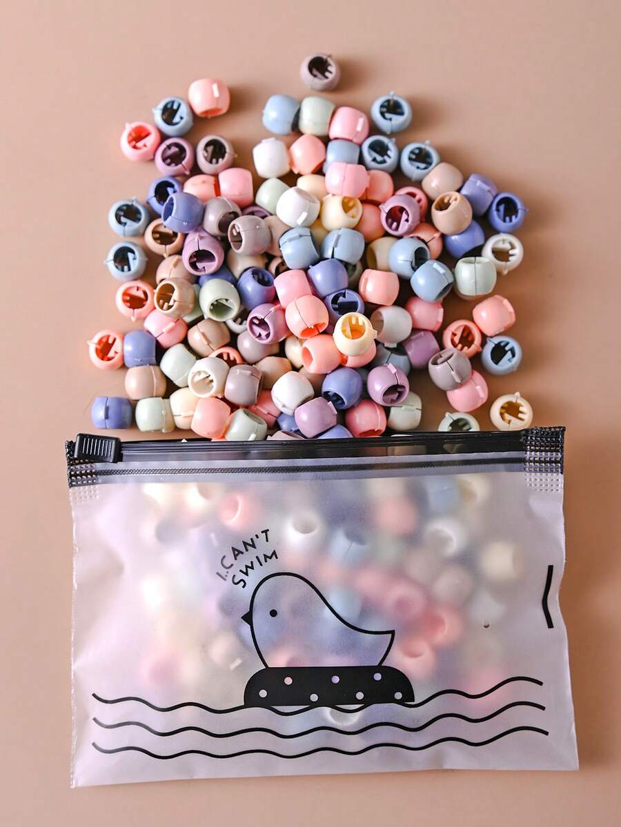 80个新款莫兰迪彩色迷你串珠发夹，女士高端公主风发夹，甜美百搭的侧刘海夹，小巧发饰，爪夹，发卡，发夹 - 彩色 - 查看 1