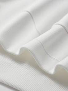 Y2K, 320g Retro Street Style Women's Autumn/Winter Clothes, Fashionable Loose Hooded Sweatshirt, Long Sleeve Sweatshirt, Letter And Floral Print, Soft Fabric, Unisex One-Piece Design, A Fun Top That Can Be Layered Or Worn Alone. - 白色 - 查看 3