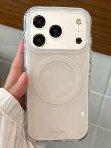 Custodia per telefono senza fili di ricarica magnetica alla moda e carina con effetto macchia di vernice, compatibile con 17 Pro Max, 17 Pro, 17, 16 Pro Max, 16 Pro, 16, 16, 15 Pro Max, 15 Pro Max, 15 Pro, 15 Pro Max, 14 Pro Max, 13, 12 Pro Max, 11, cover posteriore lucida e morbida di colore gelatinoso, antiurto - Bianco - Visualizzare 3