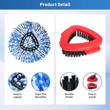 4 Pack Mop Head Replacement Compatible With O Cedar, Spin Mop Refill Replace Head For RinseClean 2-Tank System - Machine Washable, Enhanced Cleaning Performance - Version 30 - View 4