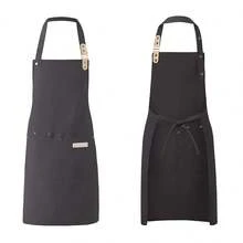 1 Piece Chef Apron Unisex Waterproof Canvas Durable For Restaurant Hotel Baking Beauty Salon Nail Art Kitchen Cooking Y55B - Gray - 查看 12