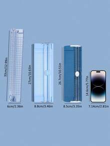 1个A3/A4双向裁纸刀，易于使用的精密裁切工具，适用于手工纸、卡片、照片裁剪，学校、家庭和办公用品