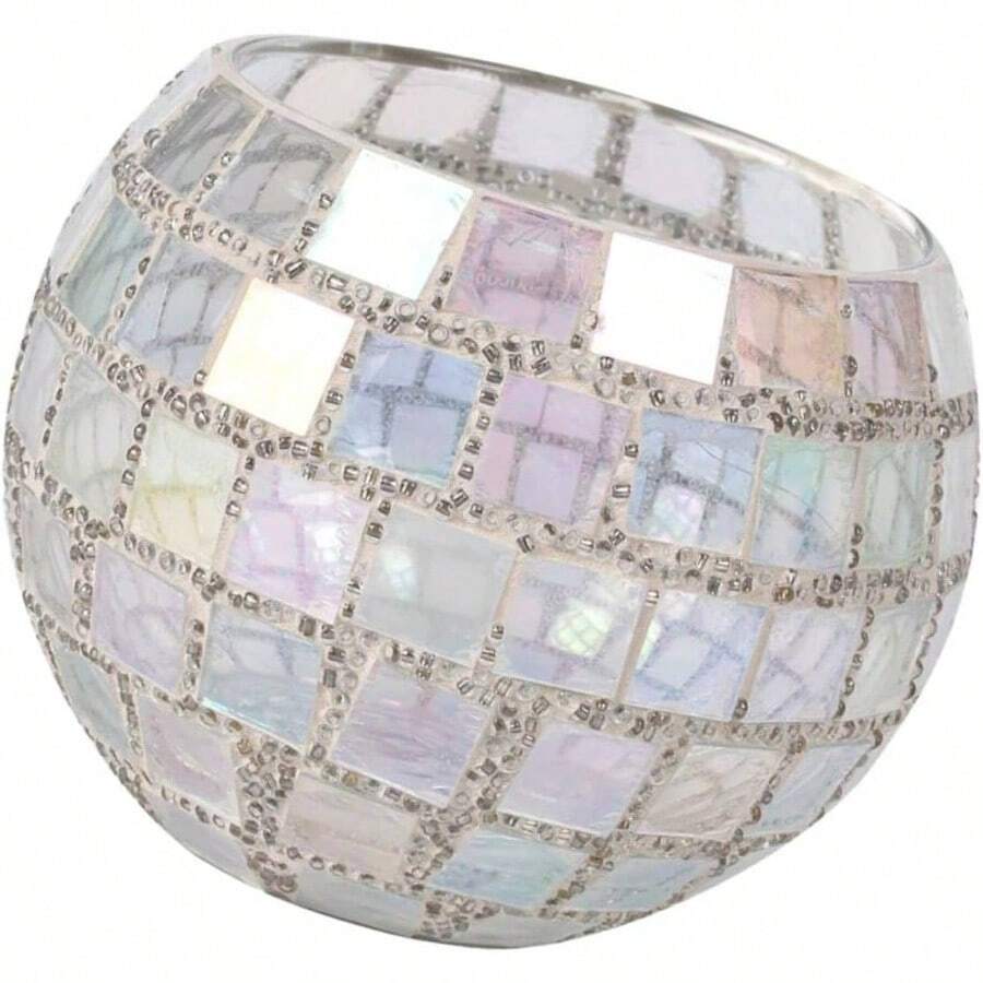 portavelas de Mosaico Lmina lmpara sujetavelas Vela de Mesa Plato de Vela te Ligero Home Decor decoracin casa Scented Candles candelabros portavelas de Luces de t Vidrio - 1 - Ver 1