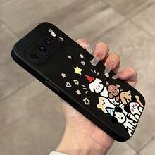クリスマス子犬の柄の Pixel 9 9Pro Xl 8 8A 8Pro 7 7A 7Pro 6 6A 6Pro電話でケース ブラックフロスト耐衝撃性落下防止保護カバーシェル - ブラック - チェックする 8