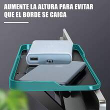 Estante Organizador de 30cm en Negro de ABS - Soporte para Pantalla, Monitor, Celular y TV, No Requiere Ensamblaje, Carga de 3 kg - Negro - Ver 7