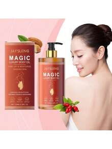 100ml Body Firming Oil - Moisturizing & Glossing Dry Skin Care With Patchouli Leaf & Acetyl Tripeptide-1, Cell-Activating Massage Oil For Butt, Abdomen, Thighs - 棕色 - 查看 3