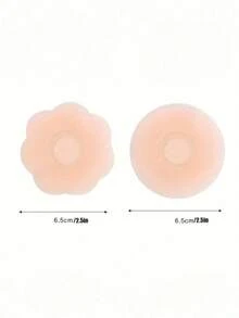 20 piezas/10 pares de pétalos de sujetador sin tirantes reutilizables que levantan, cubierta invisible sin costuras y autoadhesiva para pezones, suave y antideslizante, adecuada para varias ocasiones (sin caja) - Multicolor - Ver 3