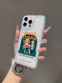 官方授权 Paul Frank 透明气垫手机壳，全包式保护壳，猴子图案，兼容 13/14/15/16/17 Pro Max - 彩色 - 查看 2