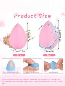 20pcs/10pcs/5pcs Mini Makeup Sponge Set, Multi-Size Mini Makeup Blender, Dry & Wet Use For Foundation, Powder, Liquid, Latex-Free, Bulk Stocking, Suitable For Foundation/Loose Powder/Liquid Makeup, Non-Absorbing Sponge, Liquid Makeup Dedicated, Flawless Makeup Tool, Beginner Mini Makeup Blender, Foundation Powder Liquid Universal, Easy To Create Smooth Makeup, Random Color,Giveaways,Travel,Cheap Stuff,Travel Essential - Multicolor - View 4