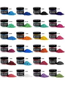 36/24/15/10/6 Colors Mica Powder Pearlescent Pigment - Epoxy Resin Art Set - For Resin Crafts, Soap Making, Nail Polish, Candle Jars - 20ml Jar - Multicolor - View 7