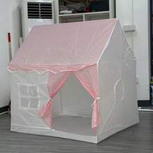 1pc Fabric Pet Bed, Removable & Durable Warm Design, Suitable For Indoor & Outdoor Use In Winter. Semi-Enclosed Structure Ensures Pet Safety. Warm & Comfortable Pet Bed, Ideal Choice For Autumn/Winter, Removable & Washable, Fit For Small, Medium & Large Pets. Reinforced Double-Door Structure, Convenient Storage, Space-Saving. (Available In Khaki, Yellow And Pink)