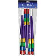 Beistle 88092- Packaged Foil Horns Party Favors, 9-Inch,15 Per Package,(Multicolor) - Multicolor - Ver 1
