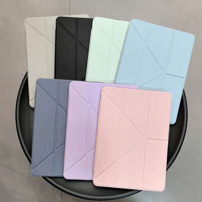 适用于 iPad Air 11 平板电脑的保护套，iPad A16 保护套，磁吸式闭合保护套，高透明亚克力背板，可自由 DIY，Y 型多折叠支架，带笔槽，适用于 iPad 10 代保护套，兼容 iPad 9 代 10.2 英寸、iPad 8 代 10.2 英寸、iPad Pro 11 英寸（第二代/第三代/第四代），智能平板电脑保护套，智能休眠唤醒功能，多种颜色可选