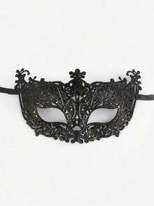 12个/6个/1个 优雅威尼斯化妆舞会面具，带闪光粉半脸面具，适用于表演、角色扮演、万圣节、狂欢节派对装饰和节日服装