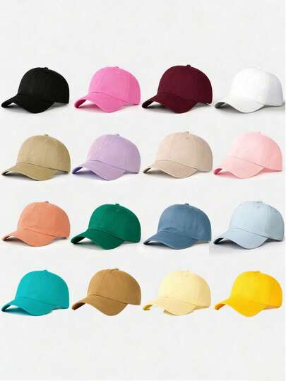 1 Stück weiches Oberteil Blanko Baseball Cap, verstellbarer Outdoor Sonnenschutz Lässig Hut geeignet für Frühling/Herbst Reisen, Strand, Unisex Y2K Stil Cap