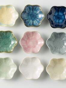 1pc Ceramic Lotus Leaf Shaped Jewelry Tray, Can Be Used As Earring, Ring, Key And Small Accessory Storage Dish, Birthday Gift, New Year Gift, Symbolizing Friendship And Love, Suitable For Bathroom Tray, Desktop Storage, Home Decor, Entryway Accessory Holder,Room Decor - Multicolor - View 7