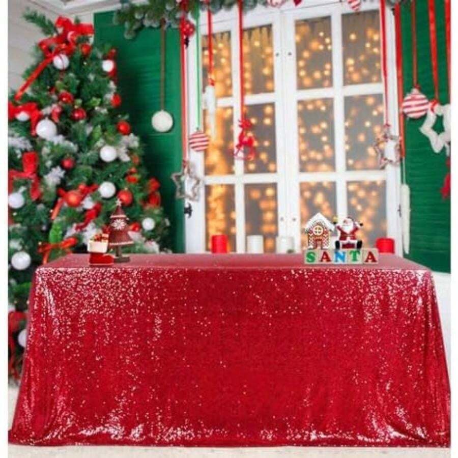 Popular Black Sequin tablecloth On ! Sequin Shimmer Tablecloth 50x80 by B-COOL(396.2 x 228.6 cm (Rectangular) Rojo -) - Multicolor - Ver 1