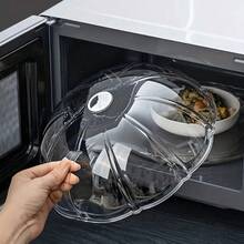 1pc Microwave Splash Guard - Dust-Proof Plate Cover, High Temperature Resistant, Reusable Splash & Grease Guard, Suitable For Heating Food And Keeping Fresh In Kitchen, Dishwasher - Multicolor - View 4