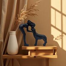 1 peça de arte em resina representando a amizade entre menina e cachorro, estátua de menina e cachorro, comemorando seu vínculo, elegante presente de decoração para casa, para aqueles que têm amizades preciosas, decoração de quarto, lembra a menina com seu fiel companheiro de estimação, estatueta para ambientes internos/externos, decoração de Natal - Multicolorido - Ver 15