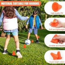 20pcs Football Training Cones, 3.15 Inch Mini Training Cones, Sports Marker Cones, Basketball Training Cones, Soccer Training Cones, Suitable For Indoor And Outdoor Basketball And Football Agility Training