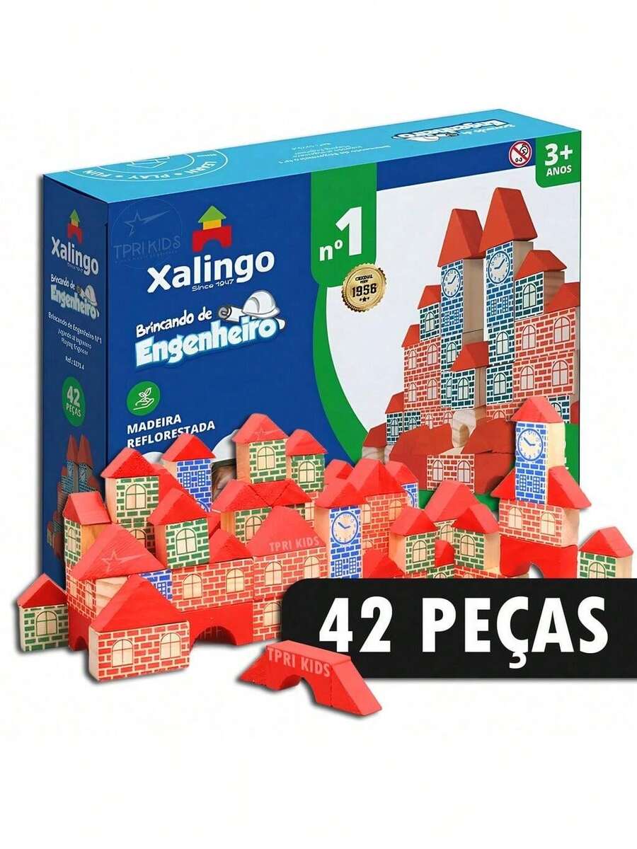 Educational Toy Engineer, 42 Pieces, Building Blocks, Children's, Boy, Girl, Child, Baby, Therapeutic, Pedagogical. - 彩色 - 查看 1