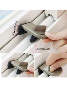 1个重型铝合金安全锁，适用于推拉门窗 - 增强防盗、防夹、防坠落功能，家居安全 - 彩色 - 查看 3