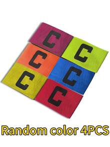 1pc/4pcs/6pcs Adjustable Elastic Captain Armband With "C" Letter, Unisex Adjustable Elastic Football/Rugby Captain Armband, For Team Sports Competition And Training, Clear Identification Of Captain Position And Convenient Movement, Suitable For Team Training And Outdoor Football Players - Multicolor - View 9