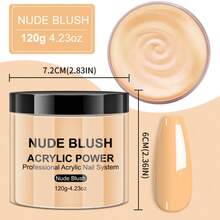 LIMEGIRL Acrylic Powder Super Hard Nails - 4oz/120g Professional Acrylic Nail Powder Large Capacity Or Acrylic Nail Art 3D French Nail Manicure Extension Nail Carving - Nude - View 7