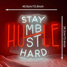 1pc LED Neon Light, For Wall Decor, LED Neon Light Party Decoration, USB Powered Switch, Dimmable Brightness, Suitable For Bedroom Decor, Wall Decor, Men's Gift, Dinosaur Theme, Fun Gift, Decorative Lamp, Living Room Lighting, LED Strip, Ceiling Light Cover, Car Interior Accessories - Red+White - View 4