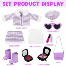 (Doll Not Included) 10 Stylish Newborn Dolls (Fitting 18 Inches), Newborn Baby Doll Clothes And Accessories, Suitable For Dress-Up Games, Children's Toys, Birthday/Holiday Gifts, Christmas Gifts. - Bộ quần áo - Xem 2