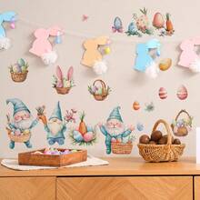 1pc Large Cartoon Easter Egg Window Cling Decal, Removable Static Cling Glass Sticker, Bedroom Living Room Entryway Wall Decor - Multicolor - View 10
