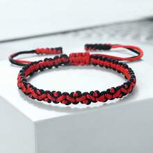 1条优雅编织手链 双色编织手工水波纹手链 时尚百搭旅行饰品 - 編織線 - 查看 12