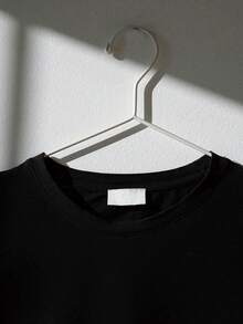 Spider With Web And Slogan,(100% Cotton 220g T-Shirt) New Y2K Special Custom Classic Men's Crew Neck Short Sleeve Street Style Unisex T-Shirt, Suitable For Vacations And Travel. - 黑色 - 查看 2