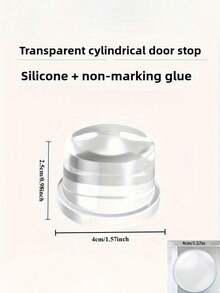 5个透明门挡 - 无需钻孔，保护地板和墙壁，采用耐刮擦PET塑料制成，具有减震功能，适用于硬木地板、瓷砖、办公室和家庭使用。 - 彩色 - 查看 11