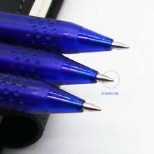 12pcs Blue Erasable Pens - Rubber Pencils, Erasable Pens With Erasers, Friction Pens With Erasers, Erasable Gel Pens, Children/Adult Writing Pens/Stationery - Sets - View 5