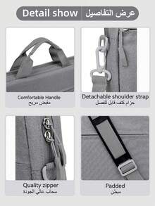 DANYCASE 14 Inch/15.6 Inch Waterproof Laptop Sleeve, With Shoulder Strap And Handle, Ultra-Slim Laptop Bag, Suitable For 14-15.6 Inch HP, ASUS, And Other Brand Laptops - Multicolor - View 10