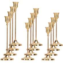 12个/6个/3个/1个铁质锥形烛台，装饰烛台 - 适用于婚礼、餐厅、派对、壁炉装饰，圆柱形烛台，适用于婚礼、家居装饰、节日派对、庆典装饰 - 金色 - 查看 18