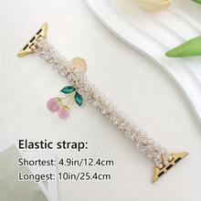 1pc Women's Leather Rope Hanging Strap, Stainless Steel Watch Band Compatible With 38/40/41/42/44/45/49mm Ultra/SE/8/7/6/5/4/3/2/1 - Multicolor - View 6