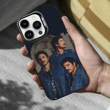 Funda de teléfono P-Pedro Actor P-Pascal para iPhone 17,16,15,14,13,12,11,Mini,Pro,MAX,XS, cubierta negra mate a prueba de golpes - z1 - Ver 2