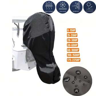 1 st motorbåtsskydd PA vattentätt regntätt båtskydd, yachtbåtsmotorskydd, 420D båtskydd 6-225 hk, vattentätt regntätt roddbåtsskydd, lämplig för snabba båtar, roddbåtar, små fiskebåtar, flera storlekar att välja mellan, enkelt och bärbart, den bästa presenten till pojkvänner och pappor, det första valet för alla hjärtans dag och fars dag-presenter