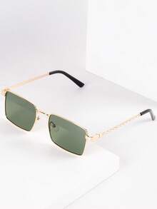 1pc Differentiated Avant-Garde Fried Dough Twists Leg Personalized Fashion Swing Fashion Glasses Square Fashion Glasses Back To School Wear Preppy - Multicolor - View 15