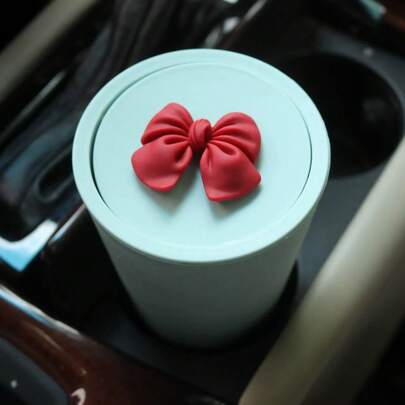 Mini Car Trash Can, Portable Car Garbage Bin With Cup Holder