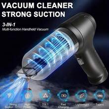 2-In-1 Handheld Vacuum Cleaner, Powerful Wet & Dry Vacuum Cleaner For Car, Home, Office And Pet, Includes Multiple Nozzles/Mini Floor Mop