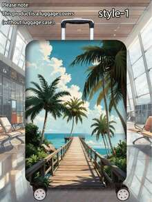 1件装，300克/平方米旅行系列印花图案，是商务旅行、暑假旅行和返校旅行的理想之选。这款耐用、防刮的涤纶保护套男女皆宜，可有效防尘且易于清洁。是户外度假的必备旅行配件（适用于20-28英寸的行李箱）。 - 彩色 - 查看 70