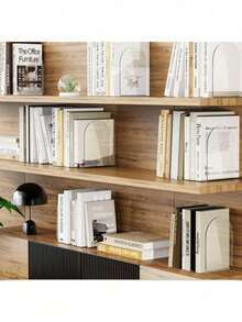 2个/4个亚克力书挡，书架书挡，透明书挡，适用于书架和桌面，用于收纳家居/办公用品和书籍 - 無色 - 查看 8