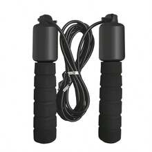 1 pieza Cuerda de saltar digital profesional - Longitud ajustable, cuerda de PVC duradera y sin enredos, seguimiento preciso del recuento de saltos/tiempo/quema de calorías, mangos ergonómicos antideslizantes, ideal para acondicionamiento físico en el hogar, ejercicio aeróbico, entrenamiento de boxeo, quema de grasa, HIIT, equipo de fitness esencial para adultos y adolescentes - Negro - Ver 5