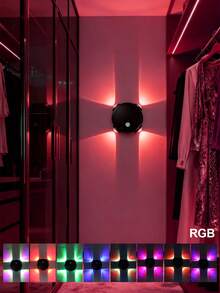 4-Way Lighting Motion Sensor Wall Light, Wireless Rechargeable, Body Induction Lamp For Hallway, Bedroom, Living Room Decor, Soft Lighting Nightlight, Magnetic Movable Portable Lamp, Minimalist Design - 1 Piece Of Four-head Cat-eye Sensor Light - View 9