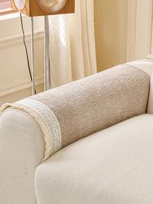 1pc Luxury Chenille Sofa Cushion Cover, Modern Minimalist Fashion Dust-Proof Anti-Slip Sofa Seat Pad, Washable, Suitable For Bedroom, Office, Living Room Combination, L-Shaped Sofa And 1/2/3/4 Seat Sofa, All Season - Khaki - View 10