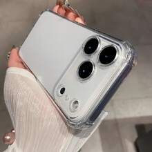 Funda de teléfono premium a prueba de golpes y resistente a caídas, funda transparente anti-caída con parachoques de ángulo amortiguador para iPhone 17, 16, 15, 14, 13, 12, 11 Pro Max, Air, Plus, Mini y X Series. ¿Quién podría resistirse a una funda de teléfono tan resistente y elegante? - 1 pieza - Ver 10
