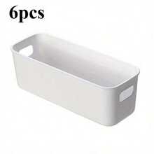 1/3/6pcs Plastic Storage Boxes With Lids - Ideal For Organizing Office Supplies, Cosmetics, Medicines, Etc. - Portable Independent Design, Suitable For Kitchen, Bathroom And Office, Durable Plastic Boxes, Desk Organizer, Storage Bins, Bedroom Decor, Makeup Organizer - Multicolor - View 8